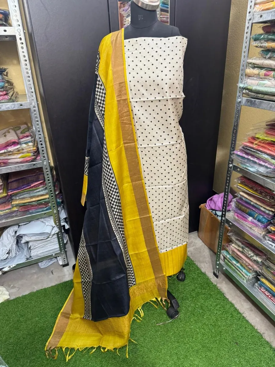 PURE HANDLOOM TUSSAR DESIGNER MATERIALS